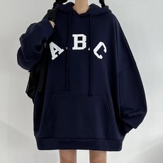 [기모/국내제작/5XL] 남여공용 빅사이즈 박스 오버핏 ABC 레터링 후드티 5color