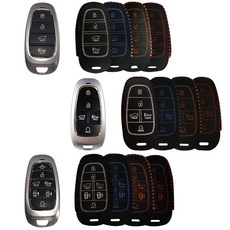스마트키홀더 더뉴싼타페 TM F L 20-23년 스마트키 가죽키케이스 SO 스마트키케이스 스마트키전용, 스마트키SO(7)오렌지, 1개