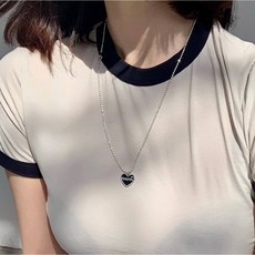 남자실버볼목걸이