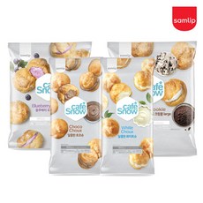 [삼립] 냉동 아이스슈 3봉 (초코/화이트/쿠키/블루베리 택), 선택:냉동 초코슈 8입 3봉