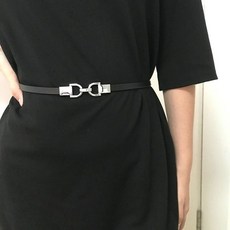 Junchen여성용 천연 소가죽 노블 슬림 가죽벨트