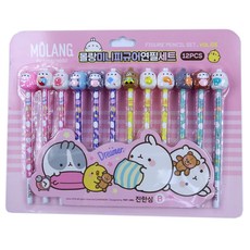 몰랑이 미니 피규어 12본 연필세트 ver.5 - 몰랑이 연필세트 단체선물, 단품