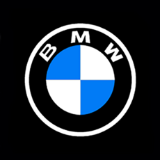그린텍 (무변색) BMW G30 F10 G01 G02 G07 G20 G12 X1 X3 X4 X5 X6 미니쿠퍼 전용 글라스 도어램프 도어라이트, B타입(신형 BMW로고)-무변색렌즈, 1세트