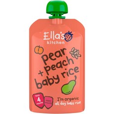 Ella's Kitchen 엘라스키친 피치 피어스 앤 베이비 라이스 120g 4개, 1개