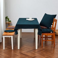 모던하우스 충장 L 빈티지코튼 그린체크 4인 테이블보 120*160 (NK3620004), 120*160cm, 그린/사진참조