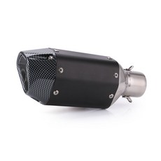 38-51mm 스테인레스 스틸 오토바이 탄소 섬유 배기 머플러 파이프 범용 스트리트 자전거 스쿠터 ATV 쿼드, 1개