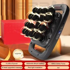 근막 전기 적외선 고주파 진동 마사지 건 몸 등 어깨 근육 이완 마사지 도구 16 헤드, 16 head massage gun