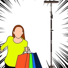 천장과 바닥 고정만으로 사용하는 기둥형 안전 손잡이 할어버지선물 가정의달 간병인용품, 1개