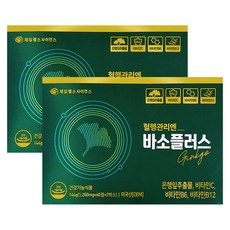 제일헬스사이언스 바소플러스 1200mg 혈행관리 은행잎추출물 비타민C, 240정, 1개