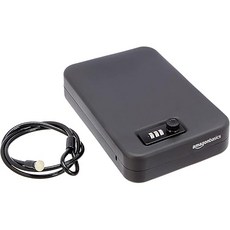 Amazon Basics 보안 케이스 상자 휴대용 콤비네이션 록 L, 상품명참조, 1개