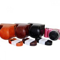 소니 A6300 A6400 케이스+스트랩 크로스백 가죽 호환 A6000 카메라가방 SONY, 소니A6400_가방_블랙