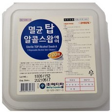 메디탑 일회용 소독용 멸균 알콜스왑 알콜솜 100매 200매 400매 1box유랩케어출고, 1개 - 한일코튼스왑