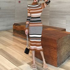 대박난박양 크레페 슬림 니트 원피스