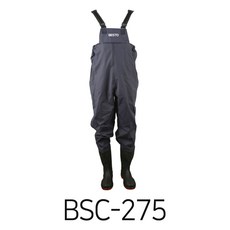 베스토 고무 PVC 가슴장화 BSC-275 농사 낚시 해루질 갯벌 수산 축사 작업 논슬립 방수 275mm 네이비