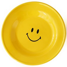 루비코코 옐로우 스마일 예쁜 그릇 플레이팅 앞접시 파스타 브런치 홈카페 접시 2개입 1세트, 파스타볼 2P