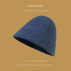 287번 밀물 니트 모자 여 추동 시즌엔 빈티지 시계형 버킷햇 얼굴 보노보노모자Z