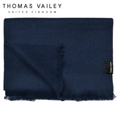 토마스베일리 THOMAS VAILEY 캐시미어 블렌드 울머플러 솔리드 네이비