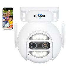 히시유 10배 줌 무선 WiFi 4MP 옥외 360도 회전 카메라 HD WIFI 모니터링 가정용 CCTV WHD604