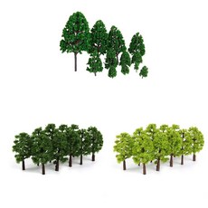 ZLD 52pcs 플라스틱 나무 모형 거리 기차 철도 풍광 배치 HO OO 3-16cm