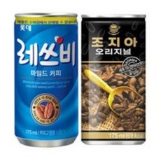 롯데칠성음료 캔커피 반반세트 레쓰비 조지아 175ml 2종, 60캔