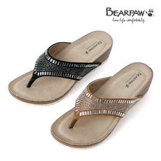 베어파우(BEARPAW) 여성 DARIA 큐빅 쪼리 K2080NB-W 2종