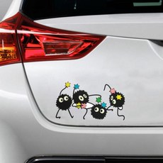 만화 그을음 스프라이트 자동차 스티커 데칼 지브리 애니메이션 방수 Susuwatari 자동차 차량 창 범퍼 후드, 01 20cmwidex11cmhigh, 1개