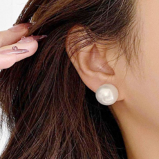 스와로브스키 14mm 왕진주 귀걸이 18k 써지컬스틸침