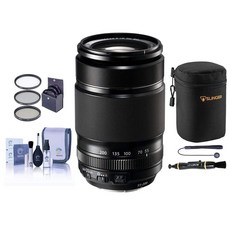 Fujifilm XF 55-200mm f/3.5-4.8 R LM OIS 렌즈 ProOptic 62mm 필터 키트가 포함된 번들 렌즈 케이스 청소 키트 렌즈 클리너 렌즈