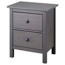 IKEA Hemnes 2단 서랍 상자 그레이 다크 스 - 이케아수납장