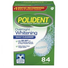Polident Overnight Whitening Denture Cleanser Tablets 폴리덴트 오버나이트 화이트닝 의치틀니 세정제 84타블릿 2팩