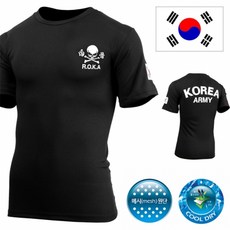 반팔 쿨 드라이 백골 티셔츠 검정 작업복 근무복