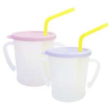 아가프라 뉴매직빨대컵 2p, 연핑크+라벤더, 1세트, 300ml