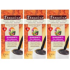 Teeccino Chicory Coffee Almond Amaretto 티씨노 치커리 커피 대체품 아몬드 아마레토 312g 3팩, 상세설명참조, 상세설명참조