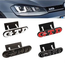3D 금속 전면 그릴 GTD 로고 엠블럼 후면 트렁크 배지 스티커 폭스바겐 VW 골프 2 4 5 6 7 R MK2 MK3 MK4 자동차 액세서리, 8)Chrome Silver