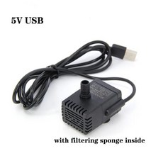 LED 커넥터가 있는 USB 마이크로 잠수정 4 펌프 수족관 물고기 탱크 분수 연못 물 DC 5V 3W, 01 USB sponge filter, 1개