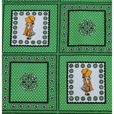 홀리하비 쁘띠 럭키(그린) 1패널 45cm 면20수 퀼트 천 원단, 1패널씩 절단, 1개