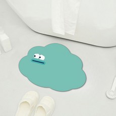 디아쿠아 몬스터 빨아쓰는 욕실 주방 논슬립 소프트 규조토 발매트, 부러운그린