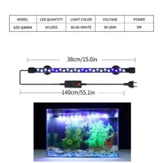 수족관 빛 LED 방수 물고기 탱크 클립 램프 수 중 장식 수족관 장식 조명 식물 램프 물고기 탱크에 대 한, EU_2, CHINA