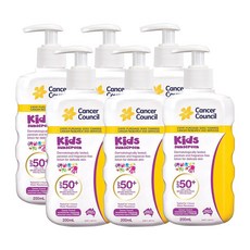 호주 캔서카운슬 키즈 선크림 펌프 SPF50+ 200ml 6팩
