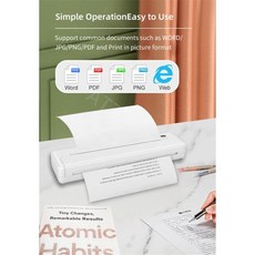 반짝 A4 휴대용 프린터 무선 BT 열전사 충전식 잉크리스 문서 라벨 PC 및 모바일 지지대, Standard Printer K