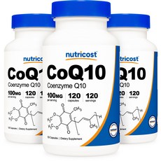 뉴트리코스트 코큐텐 CoQ10 캡슐 100mg, 120정, 3개