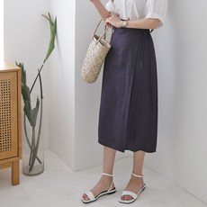 마일리지 린넨일자랩스커트 20BSK018