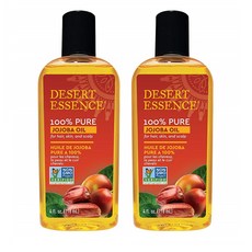 Desert Essence 100% Pure Jojoba Oil 데저트에센스 퓨어 호호바 오일 4oz(118ml) 2팩, 1개, 1g