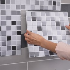 타일테리어 접착식 셀프타일 붙이는 타일 벽지 시트지