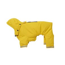 버스터 아쿠아 도그 레인 코트 블랙 XX 스몰 (Small／Medium Yellow), Small／Medium, Yellow
