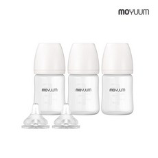 [GS단독] [모윰] 유리젖병 150ml 트리플팩+젖꼭지(2ea) 3개 세트, 단품