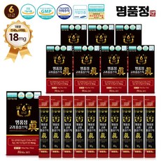 명품정 6년근 고려 홍삼 스틱 진 실속형 1포당 진세노사이드 18mg, 10g, 80개