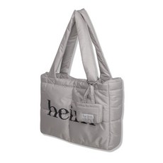 HEIM 헤임 로고 숄더 패딩 백 그레이