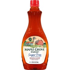 Maple Grove Farms Syrup Sugar Free 24 Ounce 메이플 그로브 팜 시럽 무설탕 24온스, 710ml, 1개