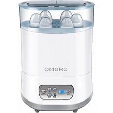 OMORC 5-in-1 살균기 베이비 살균기 보틀 히터 건조 기능 600W LCD 디스플레이가있는 증기 살균기 온